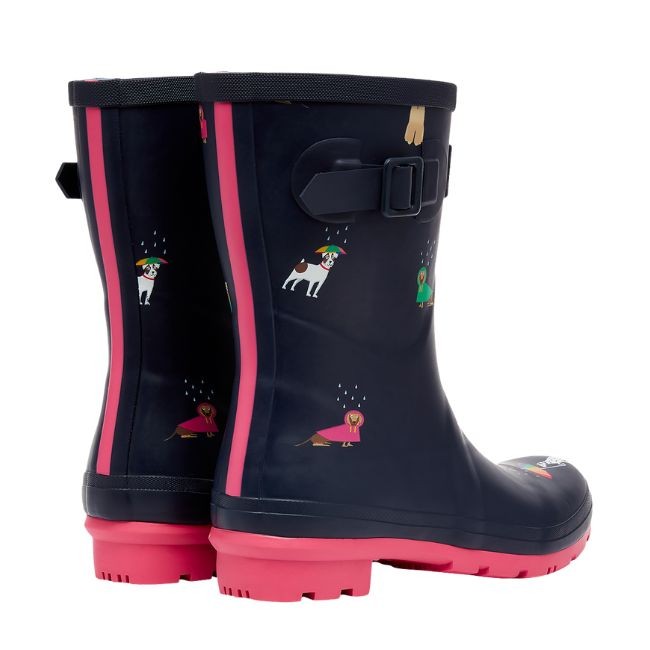 Womens Molly Mid Height Welly Navy Rainbow