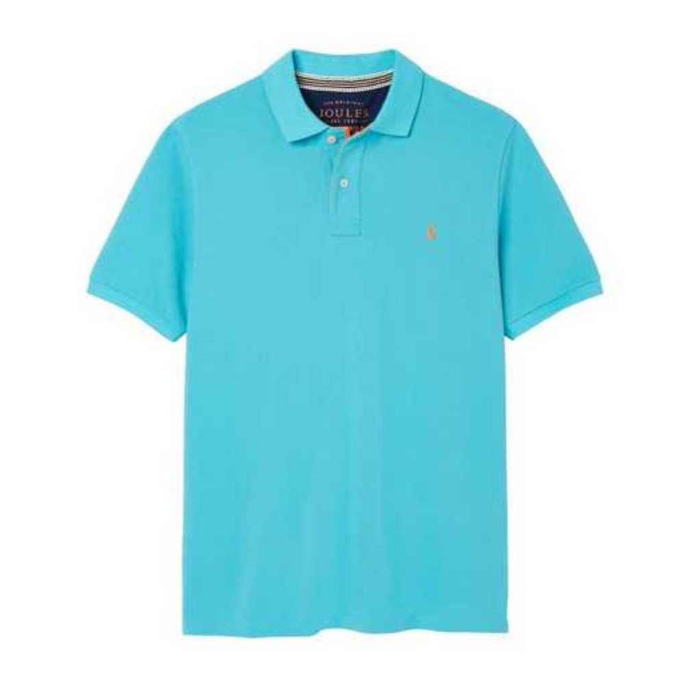 Mens Joules Mens Woody Polo Shirt River Blue in River Blue