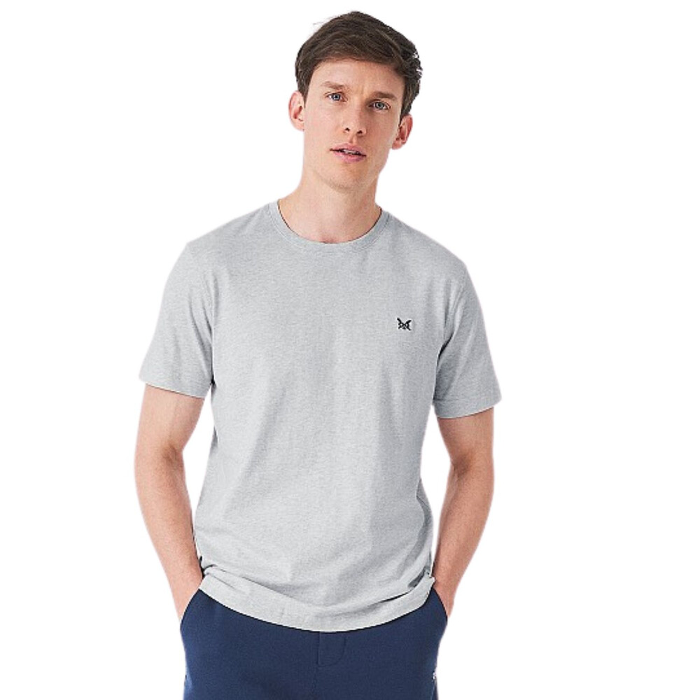 Crew Clothing Classic Crew Neck Tee Ice Grey Marl