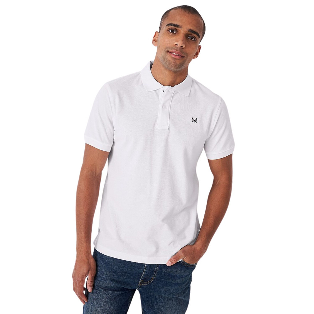 Crew Clothing Classic Pique Polo Shirt White