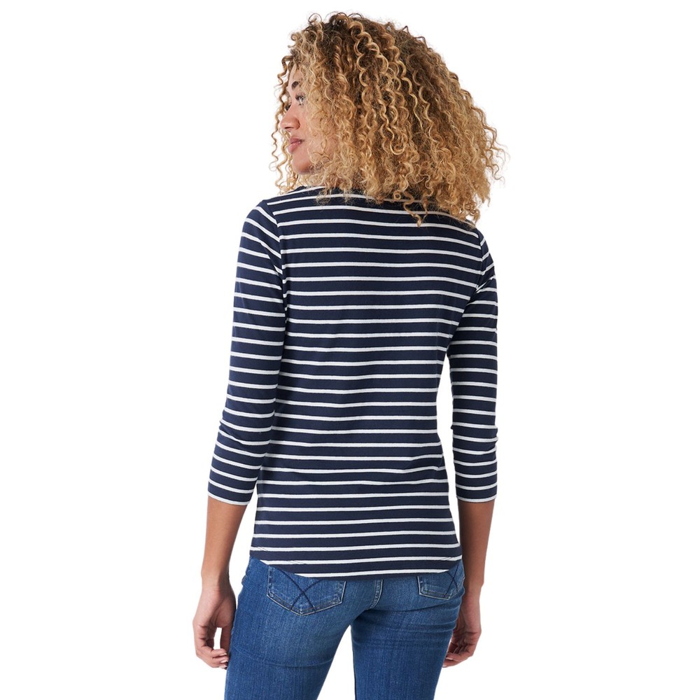 Womens Essential Breton T-Shirt Navy/White