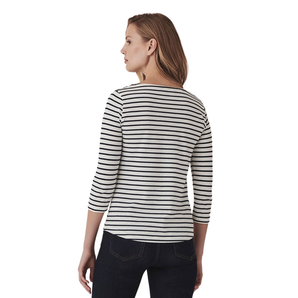 Womens Essential Breton T-Shirt White/Navy