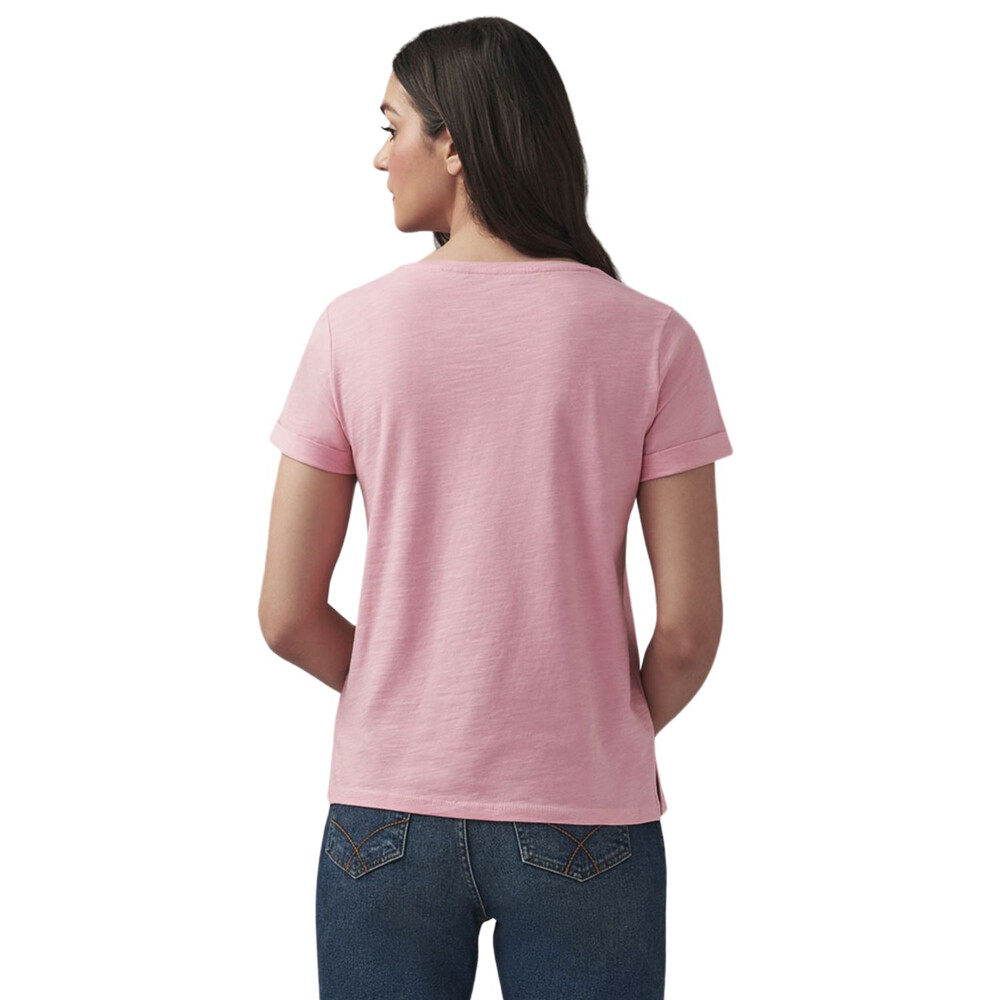 Womens Perfect Crew Slub T-Shirt Pink