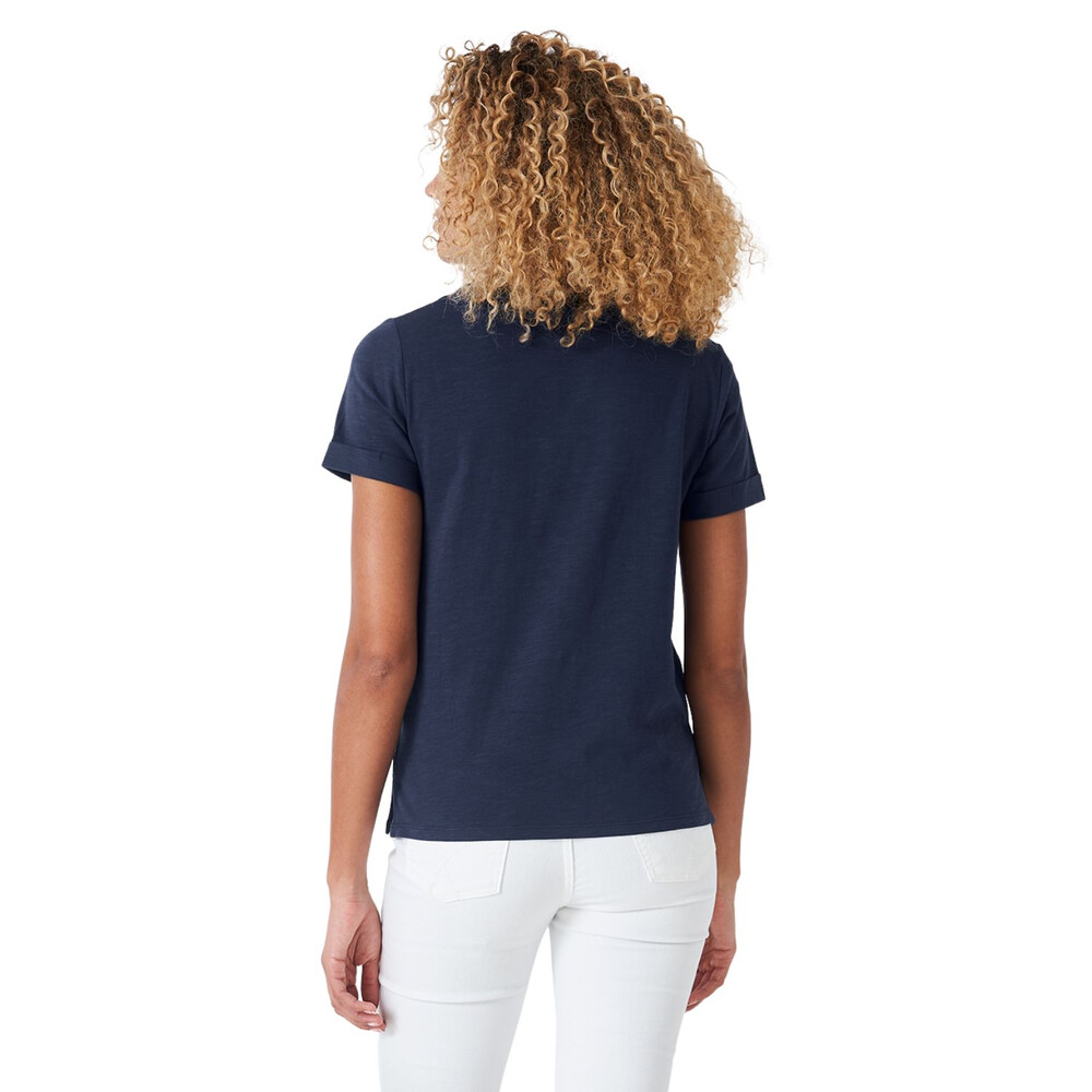 Womens Perfect Crew Slub T-Shirt Navy