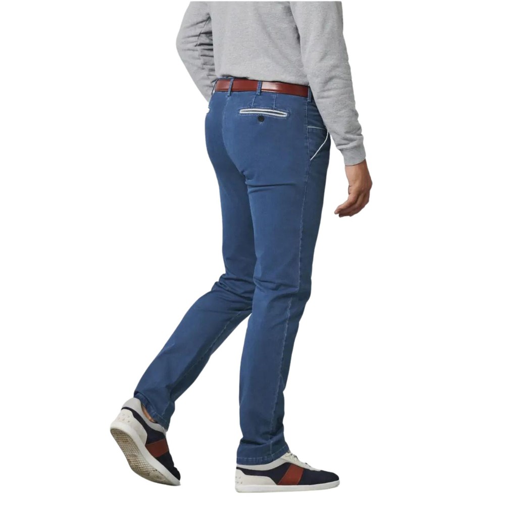 Meyer New York Summer Chino Trousers Navy