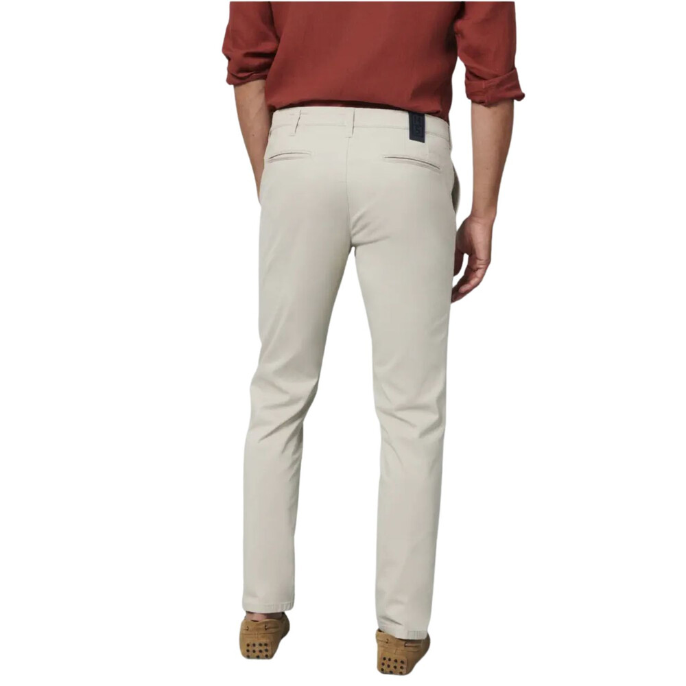 Meyer M5 Organic Cotton Twill Chino Trouser Beige