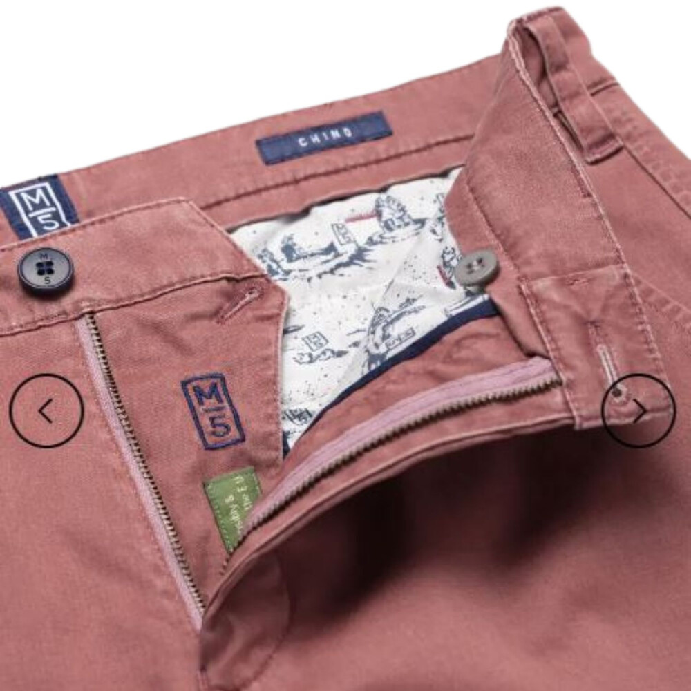 Meyer M5 Organic Cotton Twill Chino Trouser Watermelon