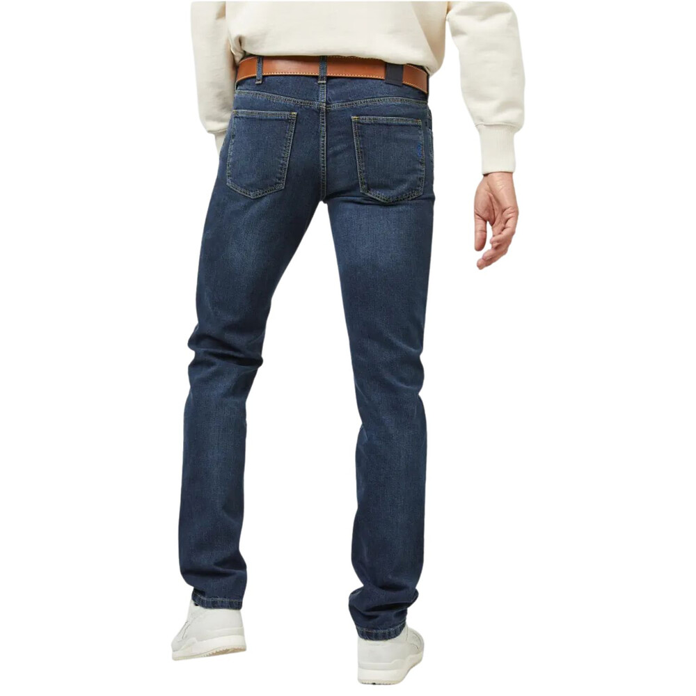 Meyer M5 Stretch Cross Denim Chino Trouser Blue