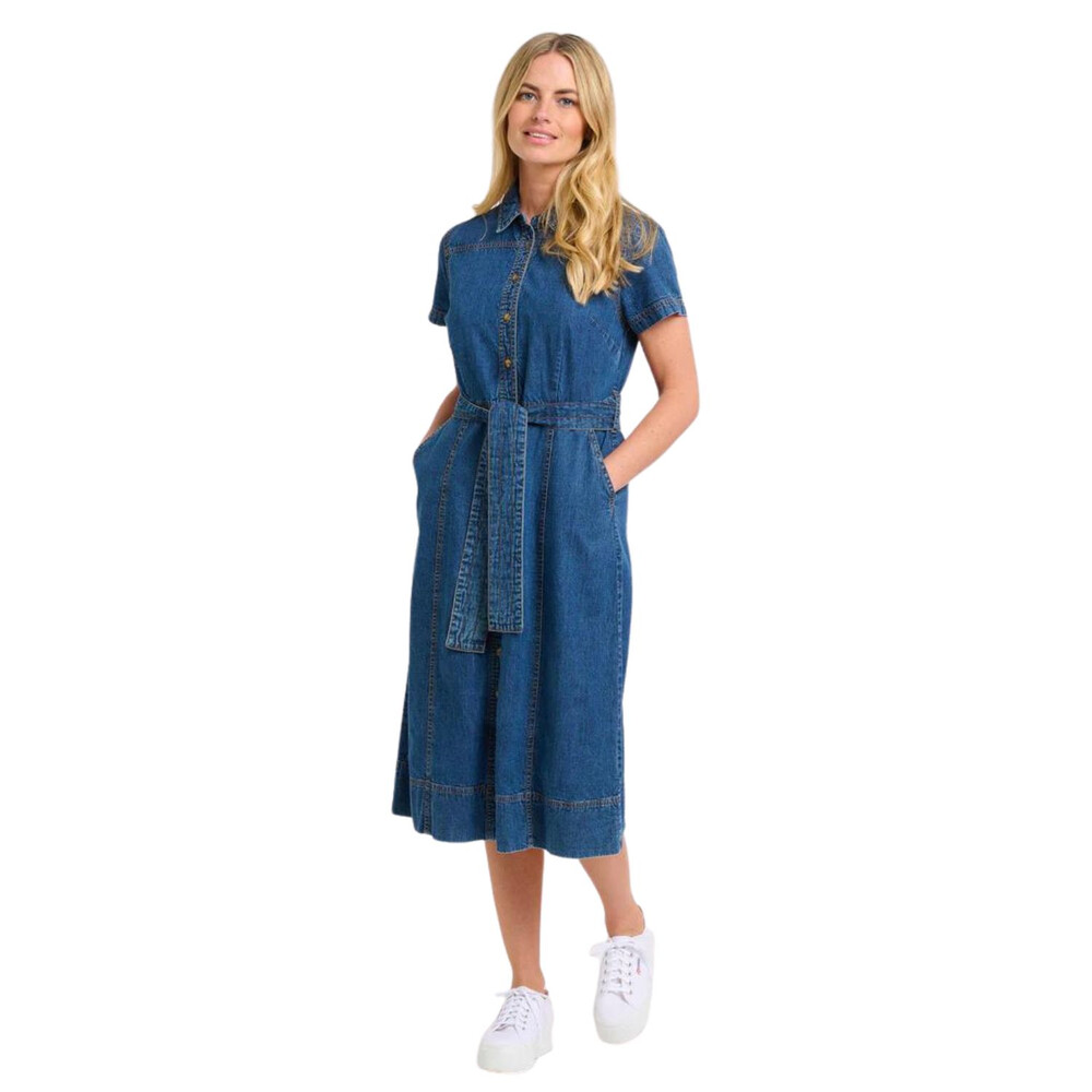 Womens Caris Shirt Dress Navy