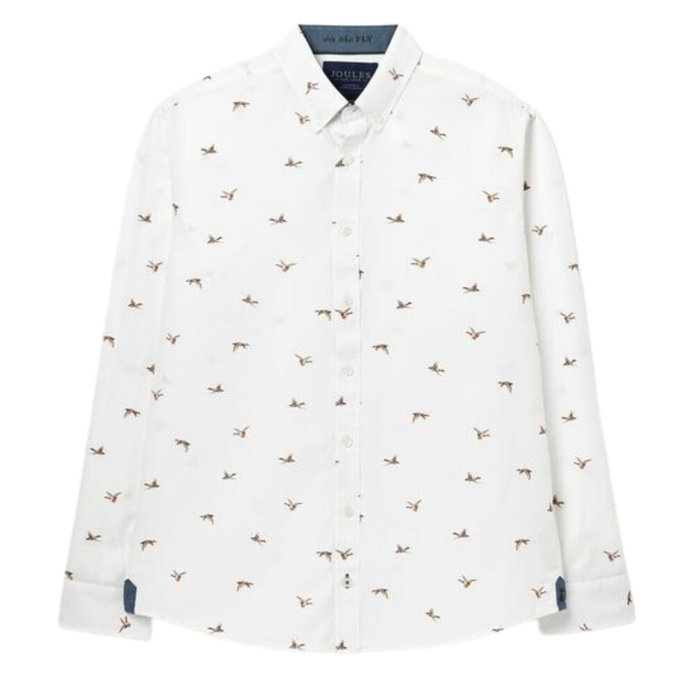 Mens Joules Mens Invitation Long Sleeve Classic Fit Printed Shirt in