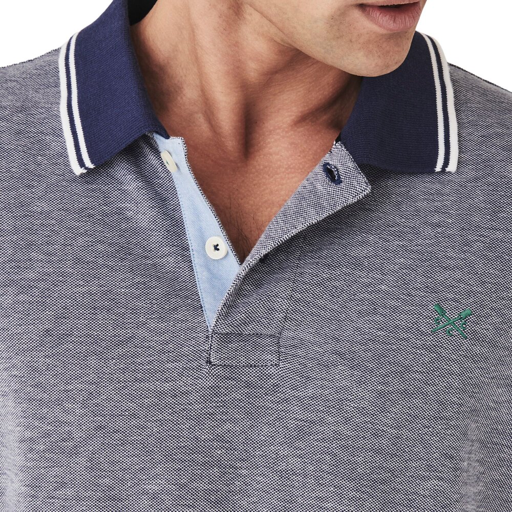 Mens Crew Clothing Madford Tipped Polo Shirt in Indigo