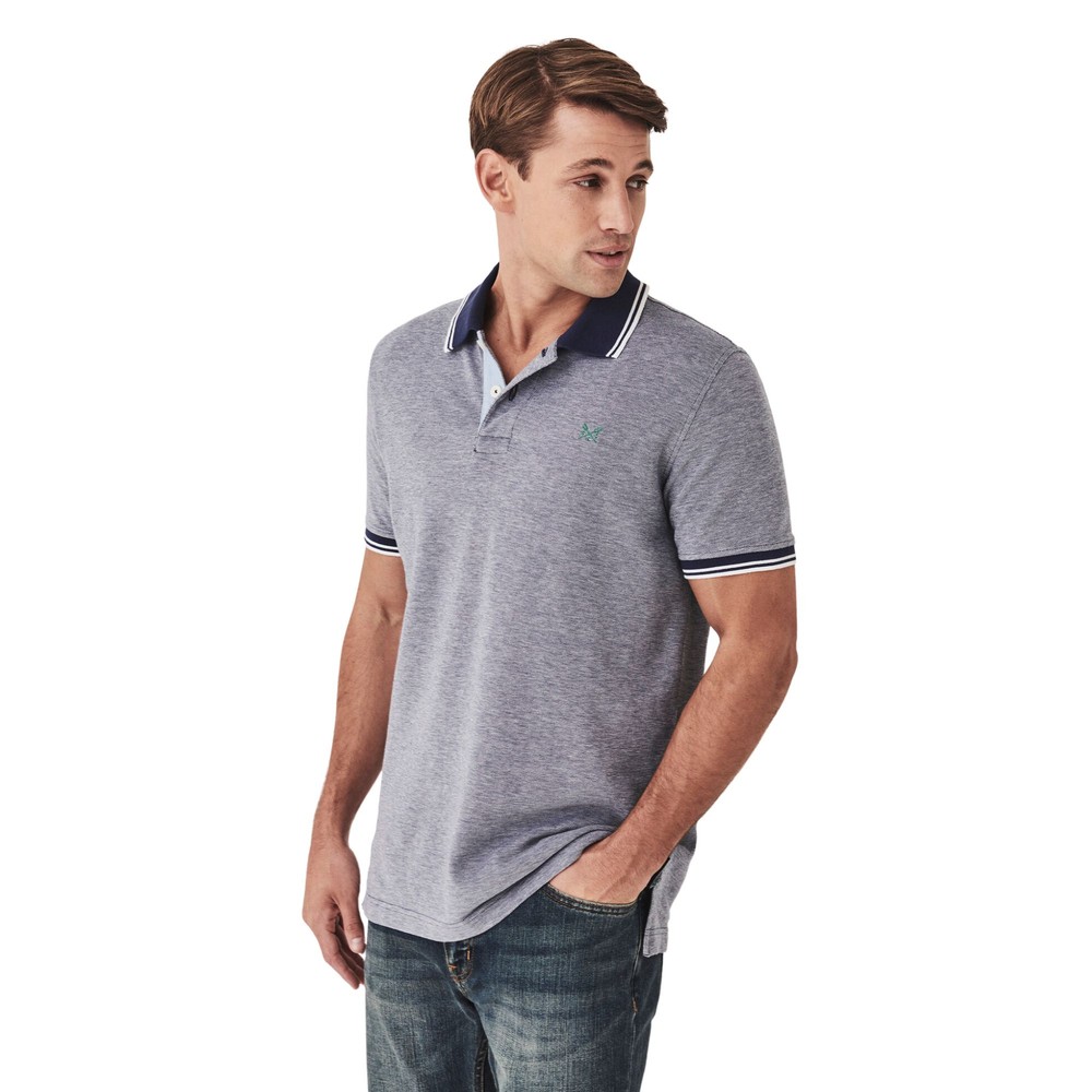 Mens Crew Clothing Madford Tipped Polo Shirt in Indigo