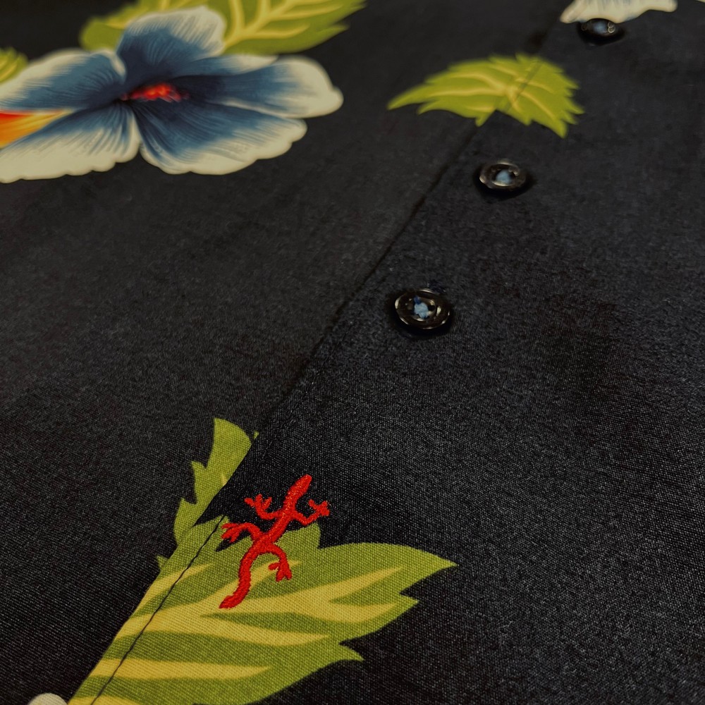 Maui Print Short Sleeve Shirt Indigo