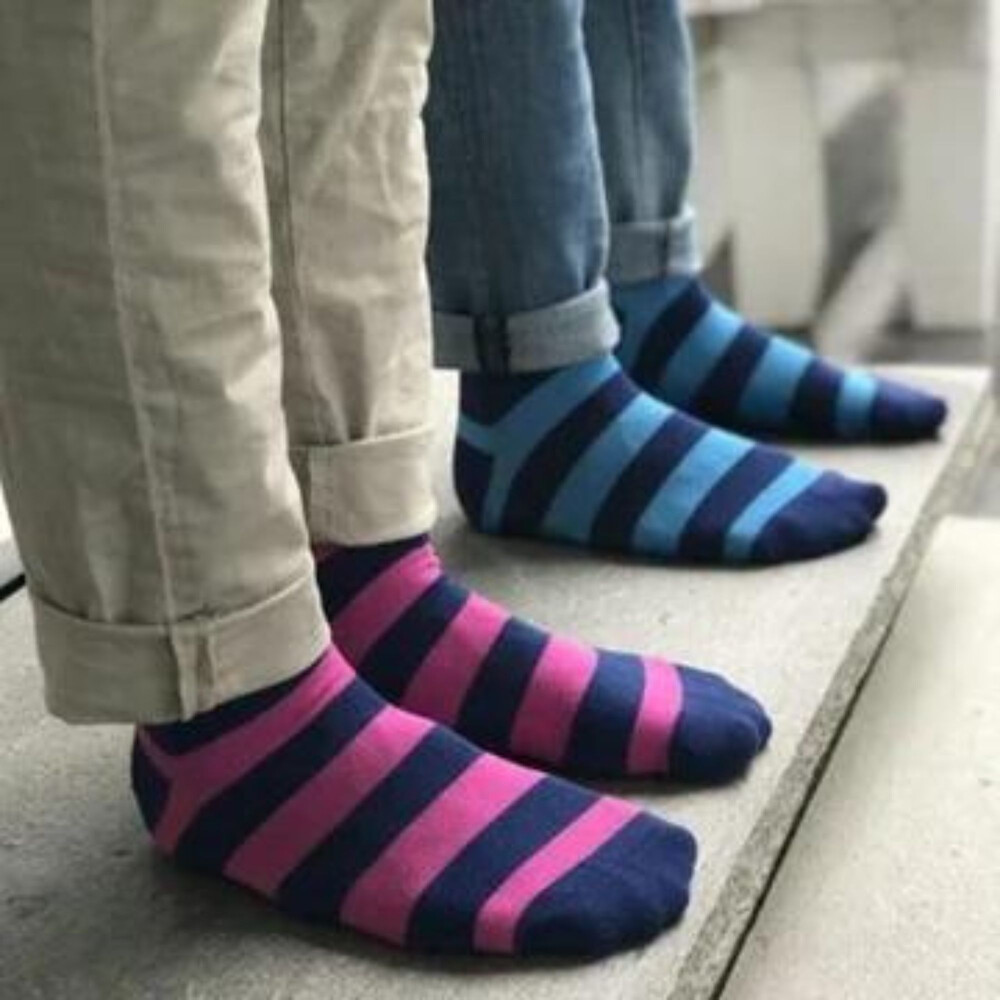 Bamboo Socks Sky Blue Striped