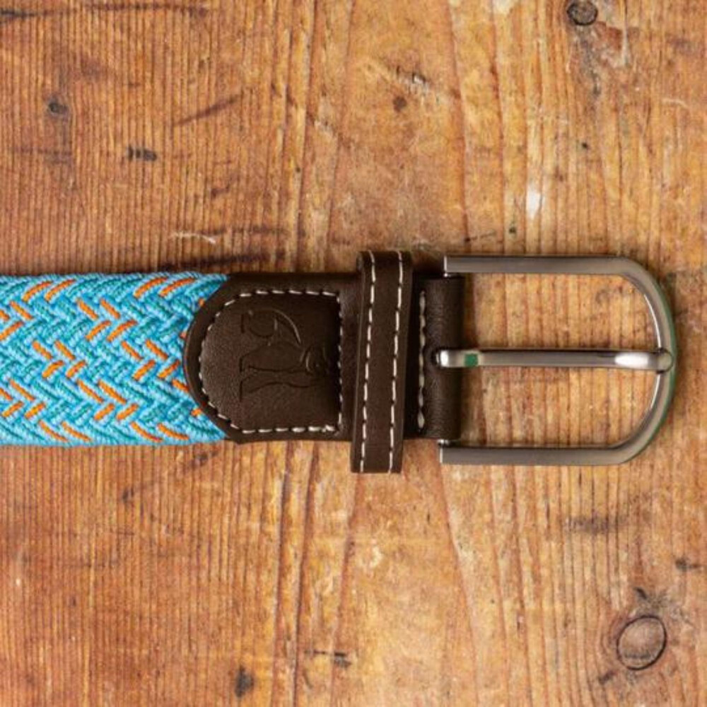 Fine Weave Woven Belt Sky Blue