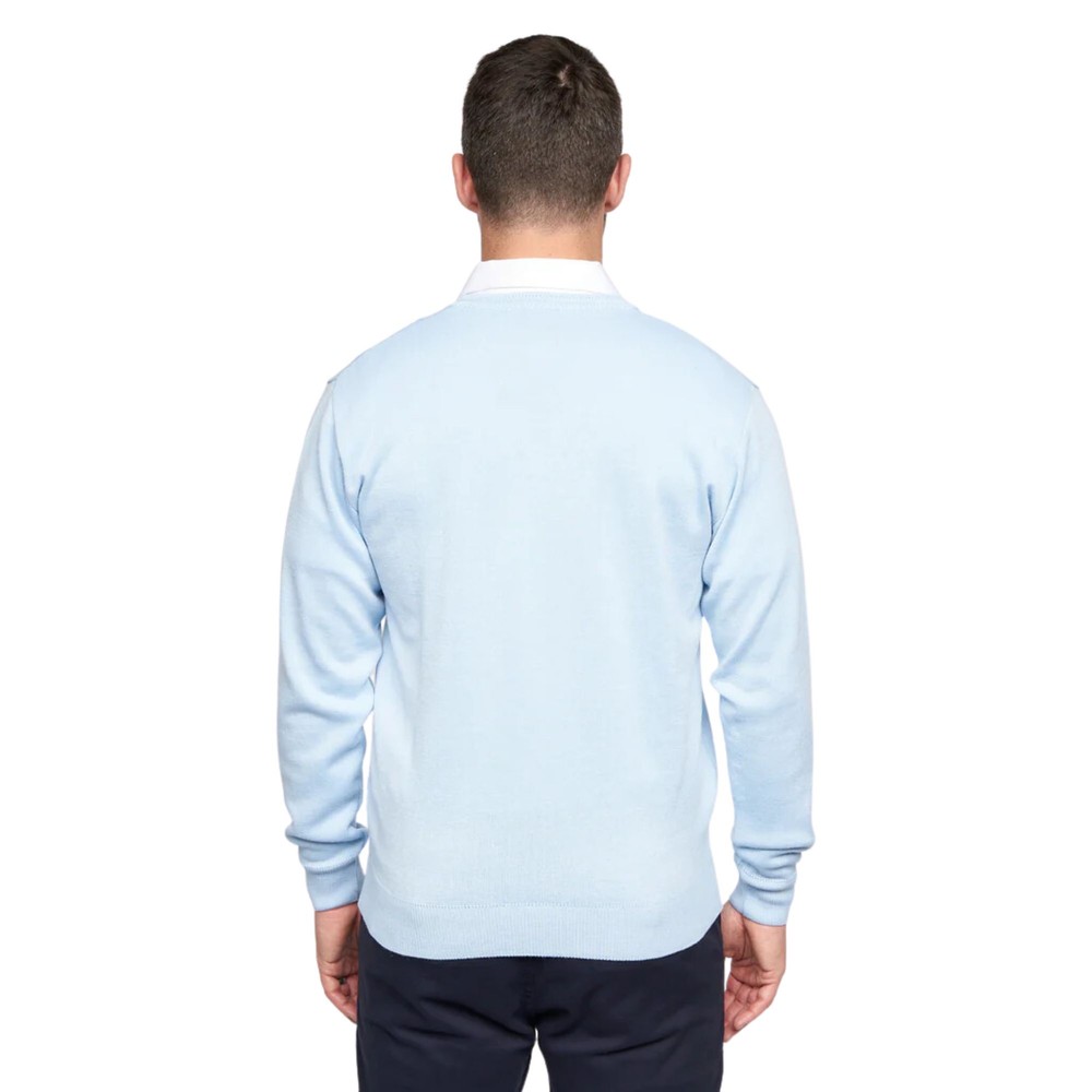 Jumpers - K01 Classic V Neck Sky