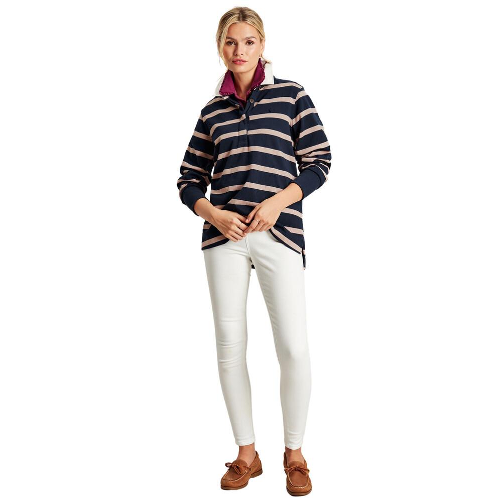 Womens Sammie Stripe Rugby Shirt Pink Stripe