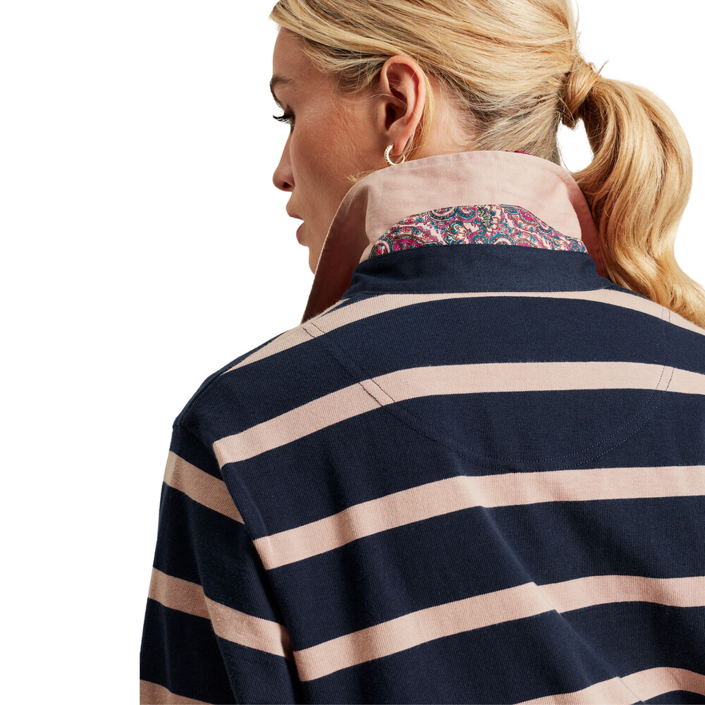 Womens Sammie Stripe Rugby Shirt Pink Stripe