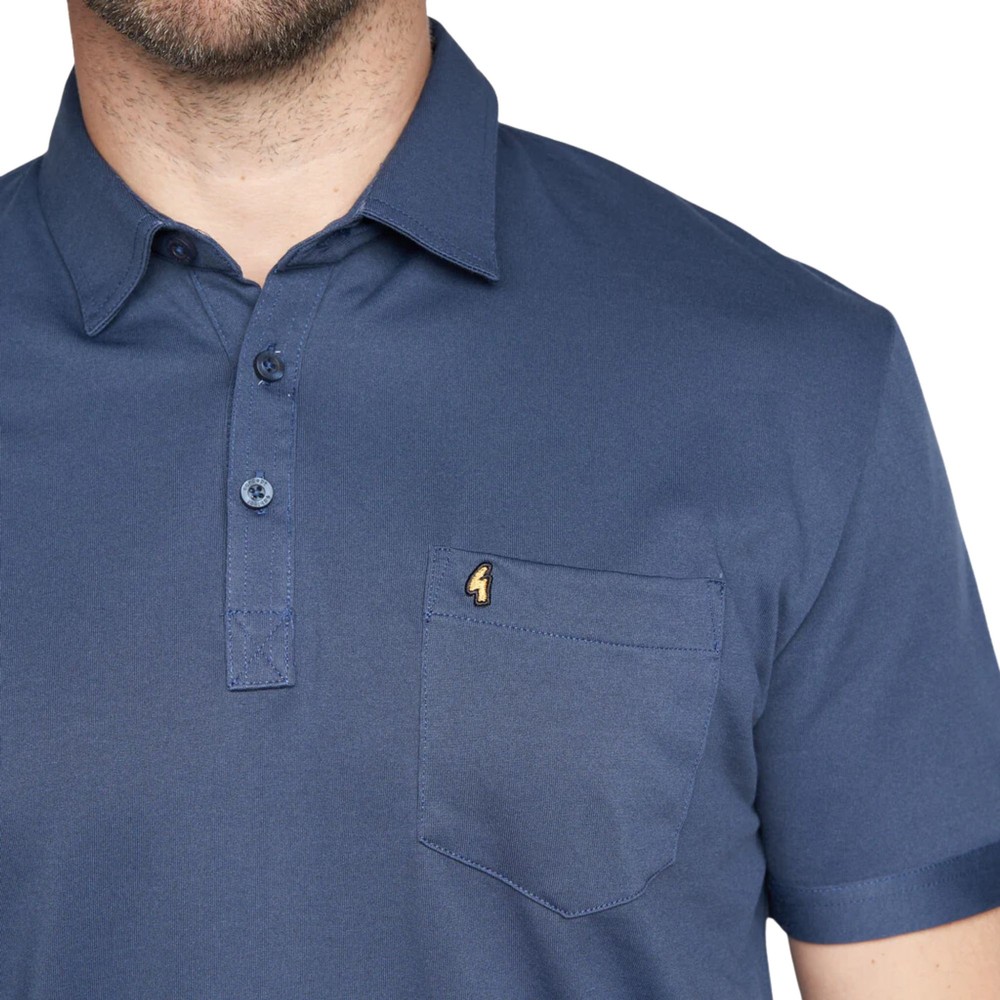 Z05 Short Sleeved Jersey Polo Shirt Indigo