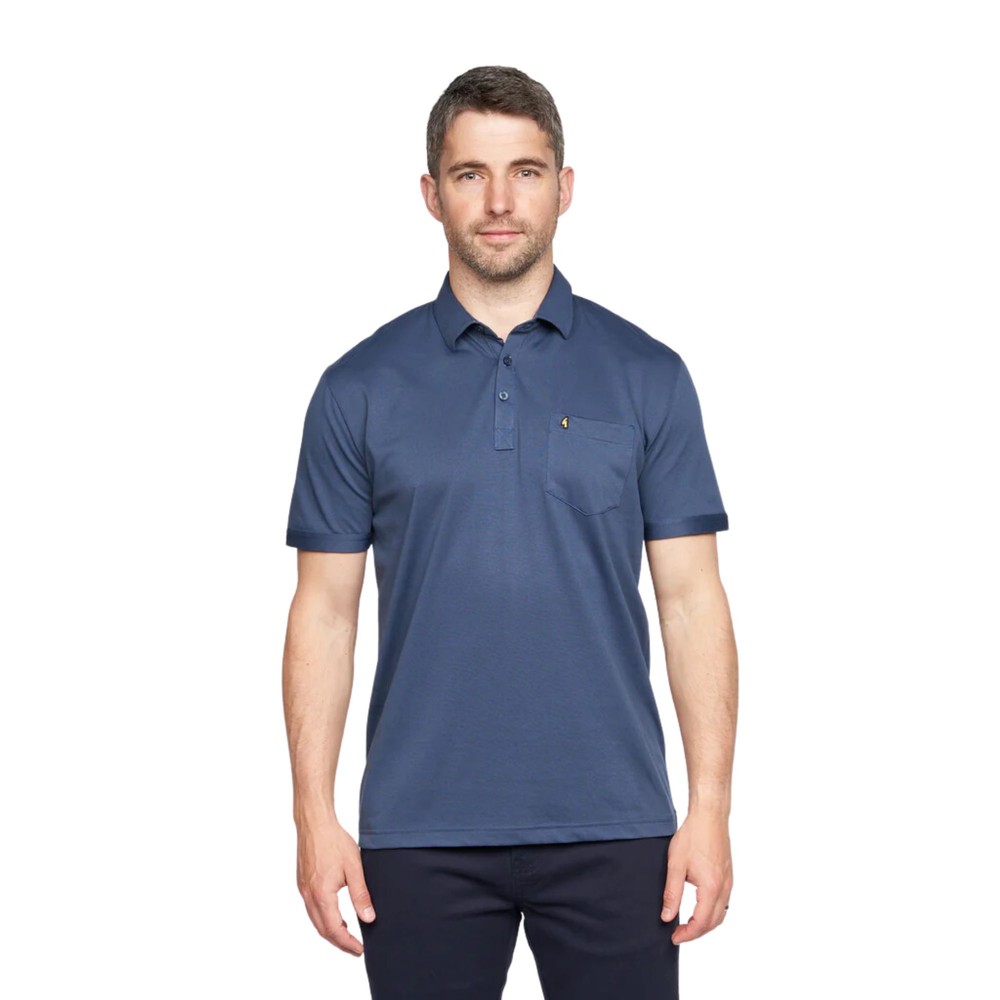 Z05 Short Sleeved Jersey Polo Shirt Indigo