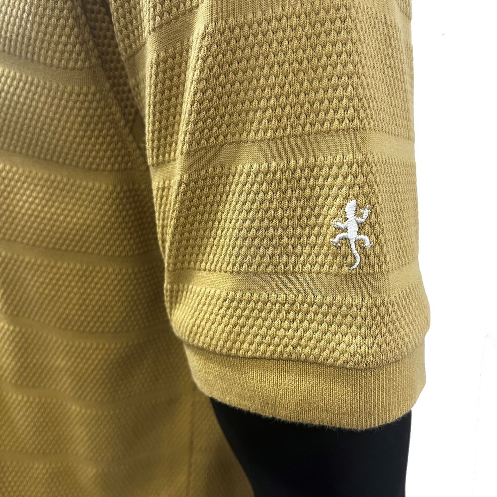 Bubble Stripe Polo Shirt Stone