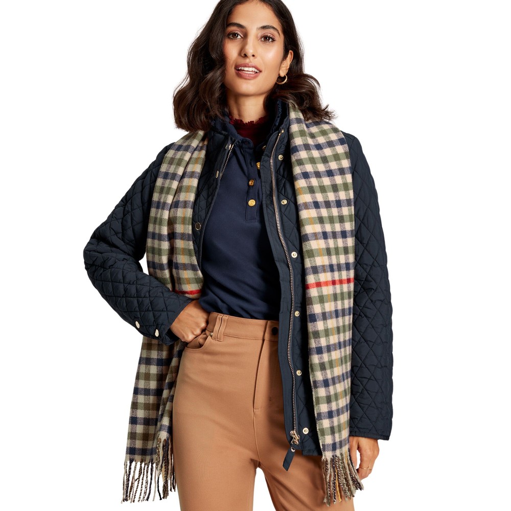 Womens Langtree Check Scarf Beige Ivy Check