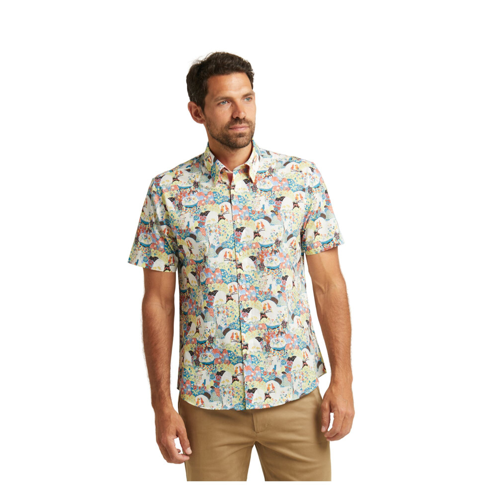 Short Sleeve Pattern Shirt Spray