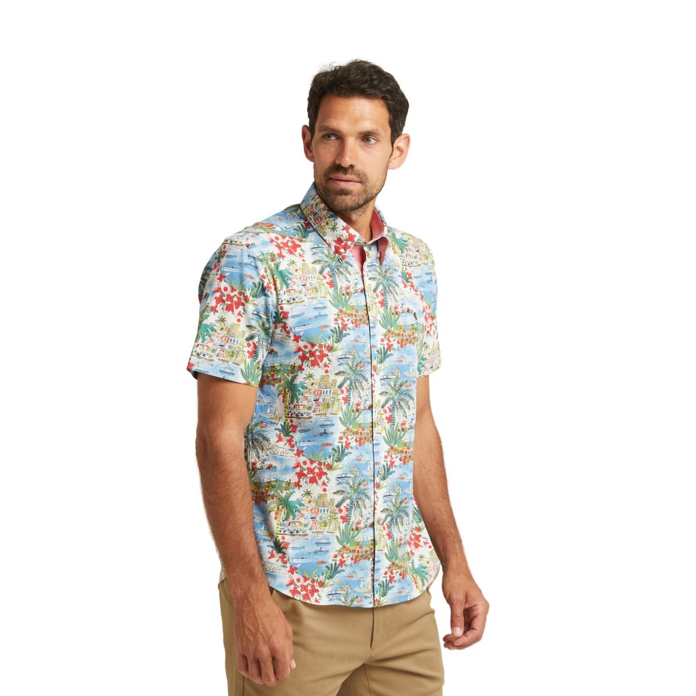 Short Sleeve Pattern Shirt Spray