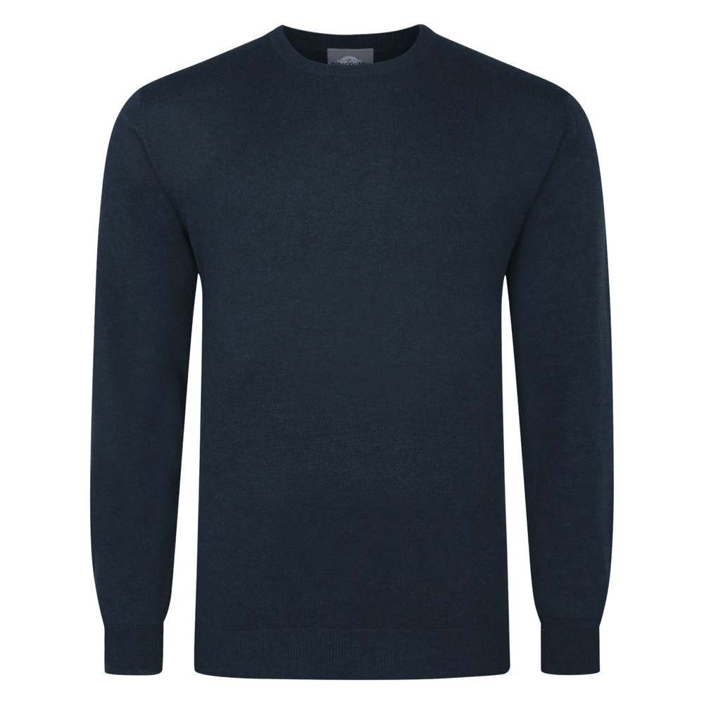 Plain Crew Neck Jumper Blue