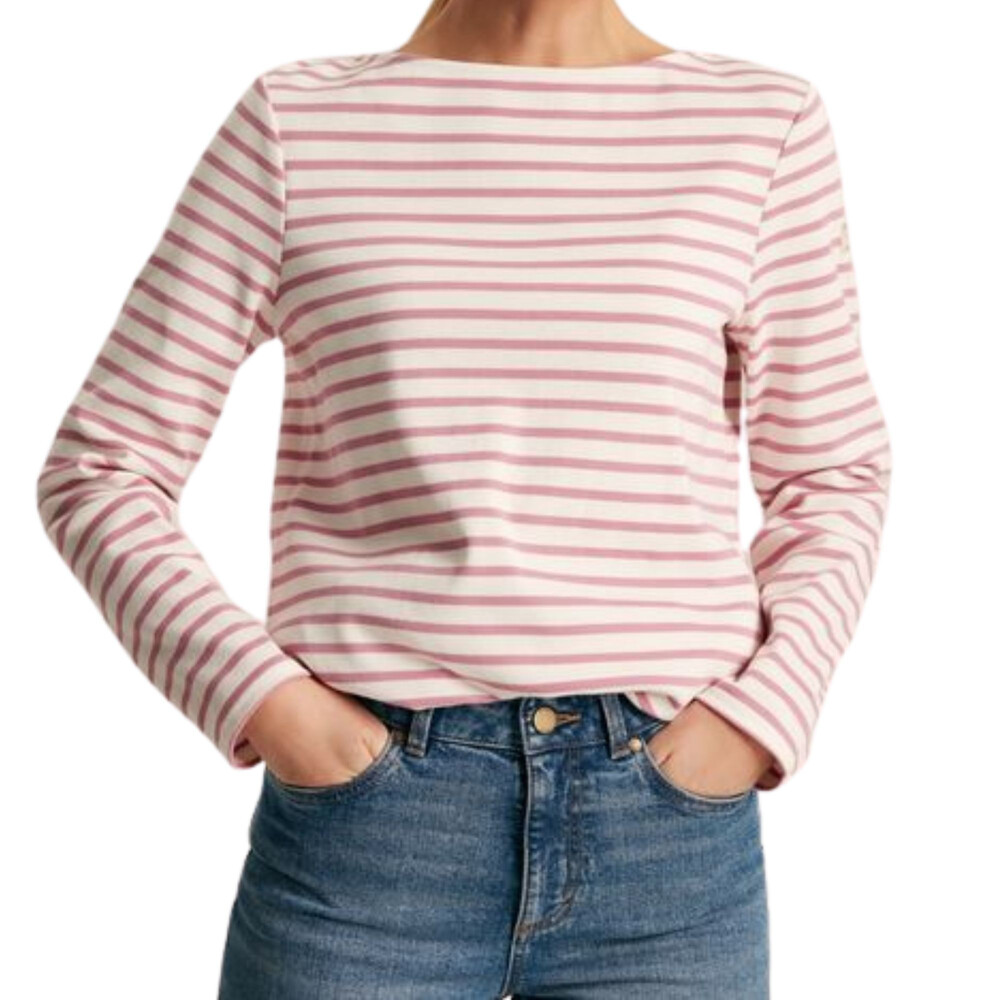 Womens New Harbour Long Sleeve T-Shirt Pink Stripe