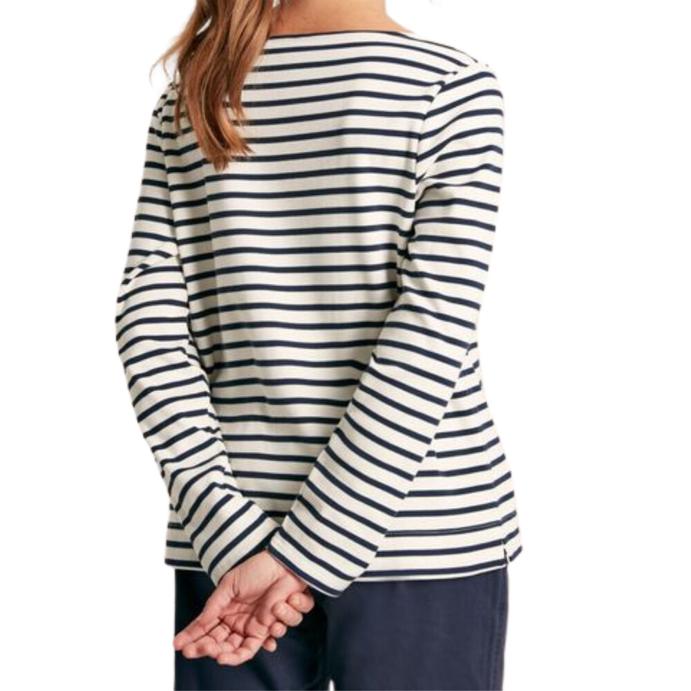 Womens New Harbour Long Sleeve T-Shirt Navy Stripe