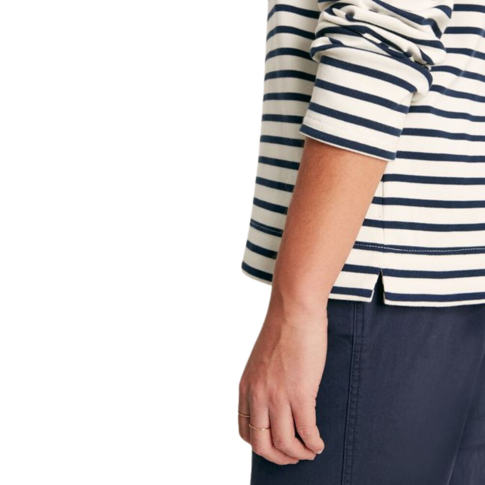 Womens New Harbour Long Sleeve T-Shirt Navy Stripe