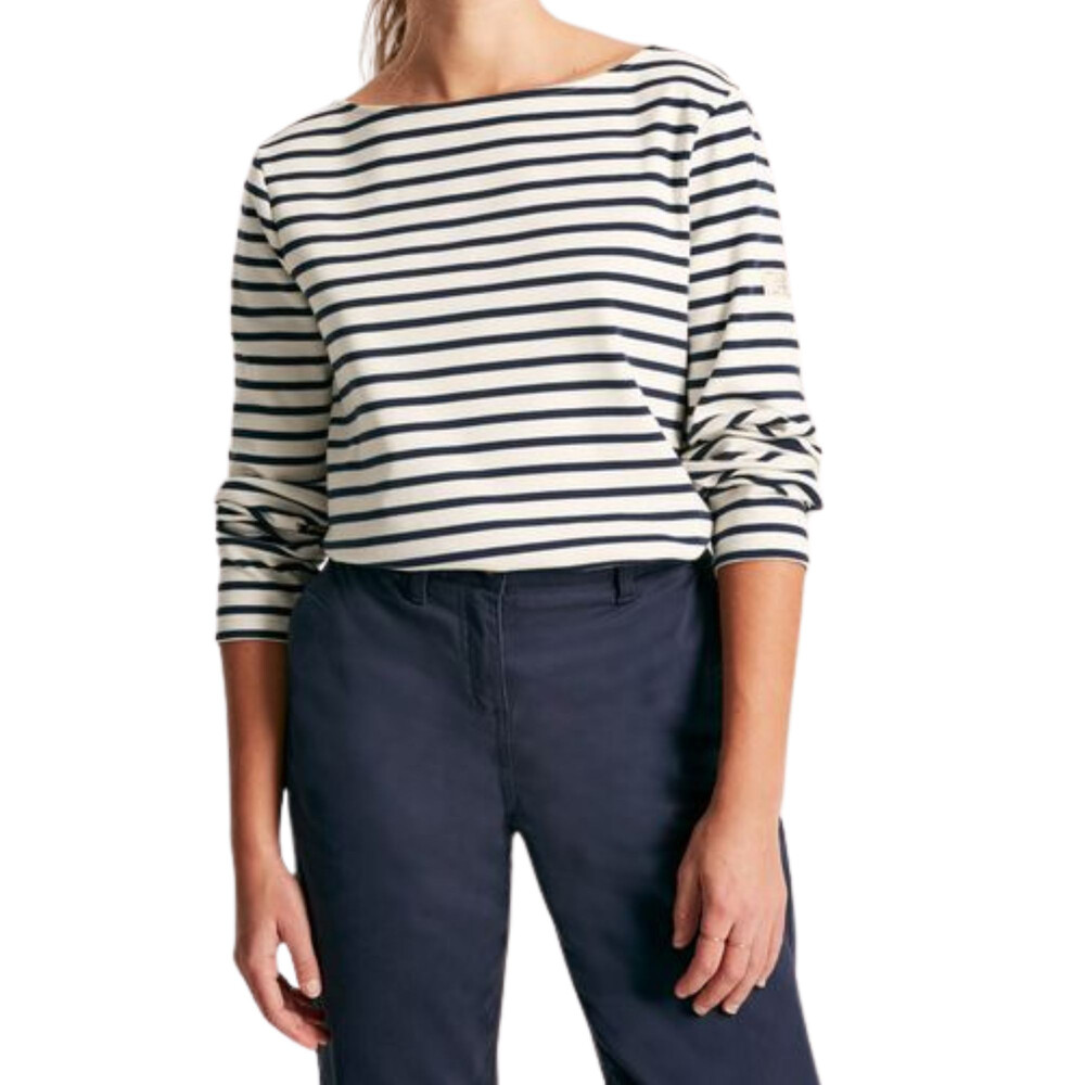 Womens New Harbour Long Sleeve T-Shirt Navy Stripe