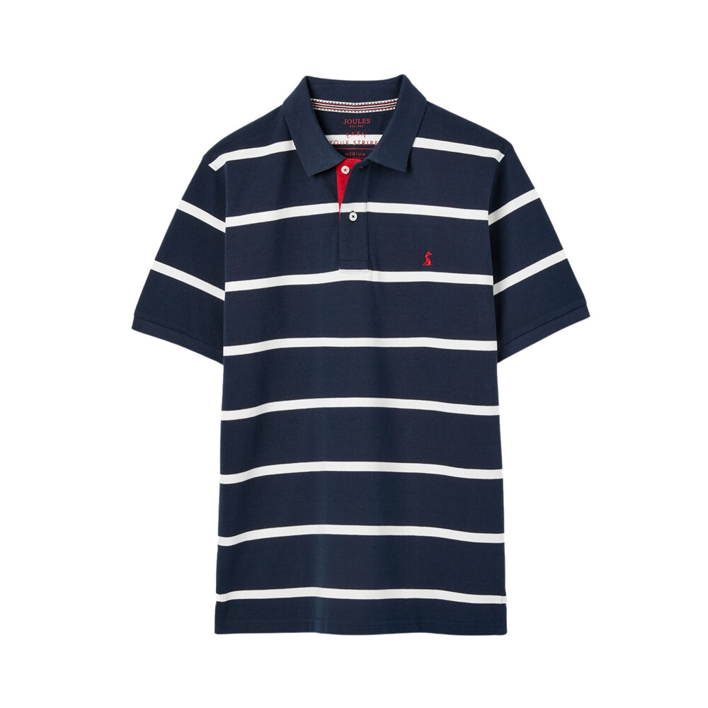 Mens Filbert Polo Shirt Navy White Stripe