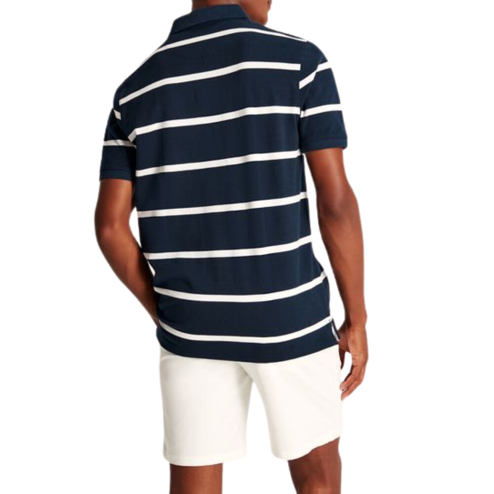 Mens Filbert Polo Shirt Navy White Stripe
