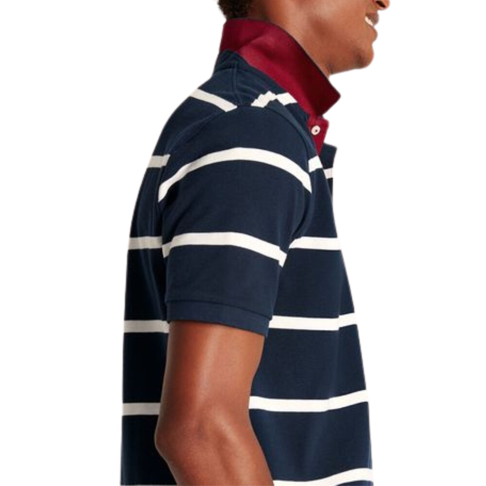 Mens Filbert Polo Shirt Navy White Stripe