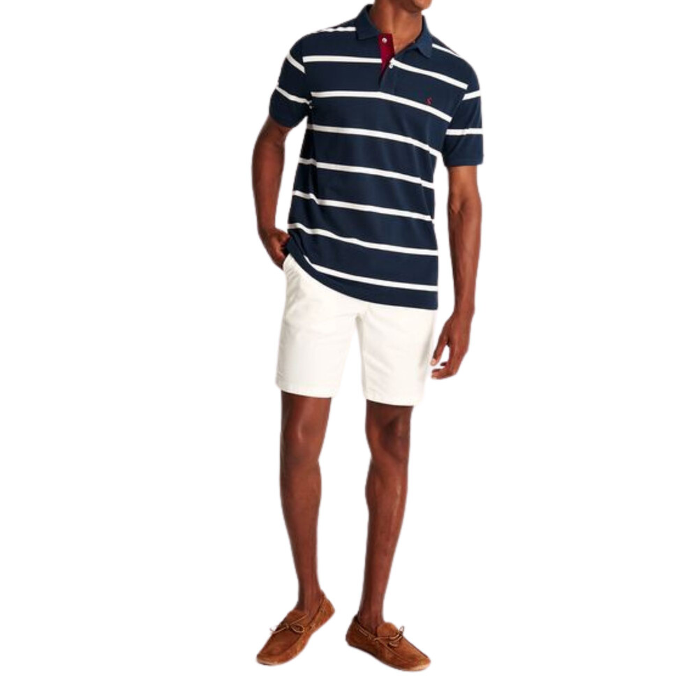 Mens Filbert Polo Shirt Navy White Stripe