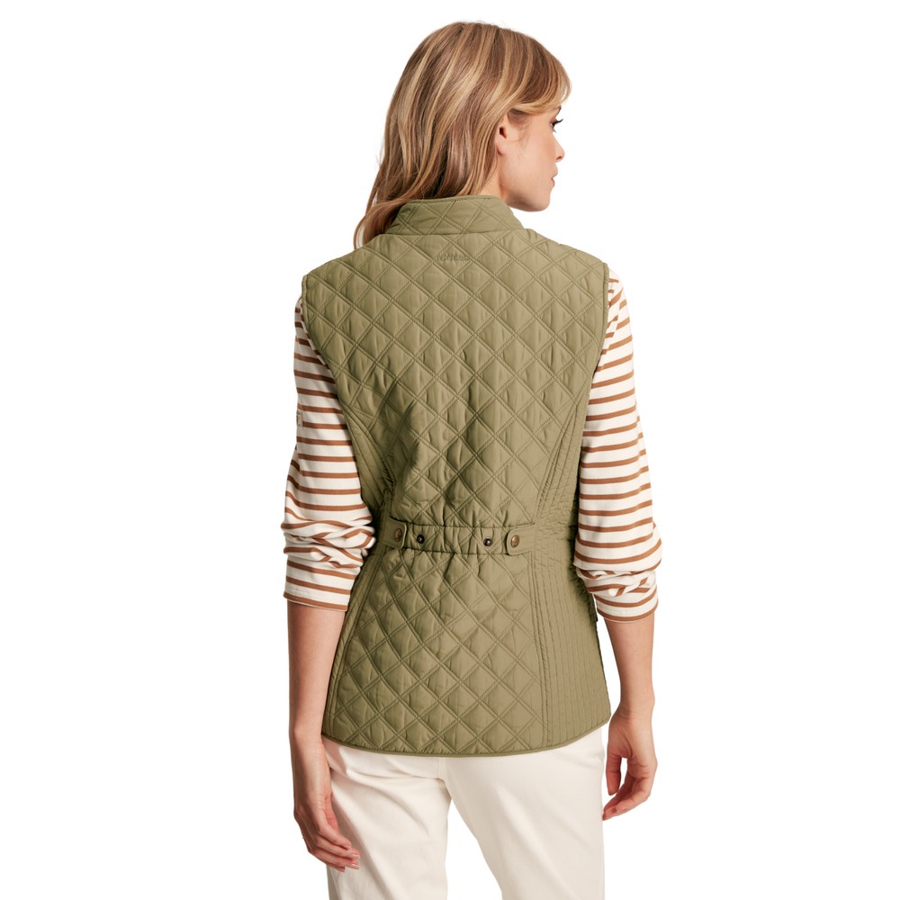 Womens Minx Gilet Green Taupe