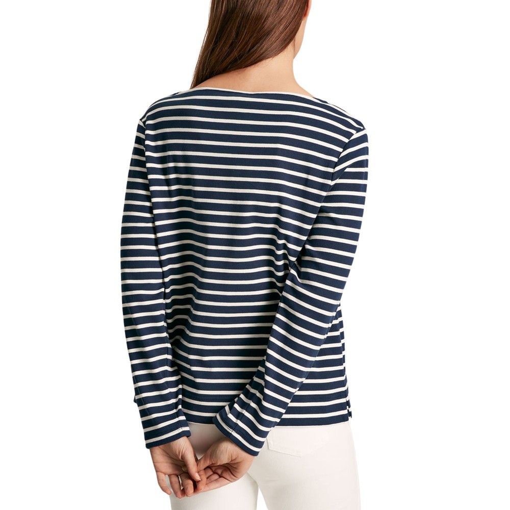 Womens New Harbour Long Sleeve T-Shirt Navy Stripe