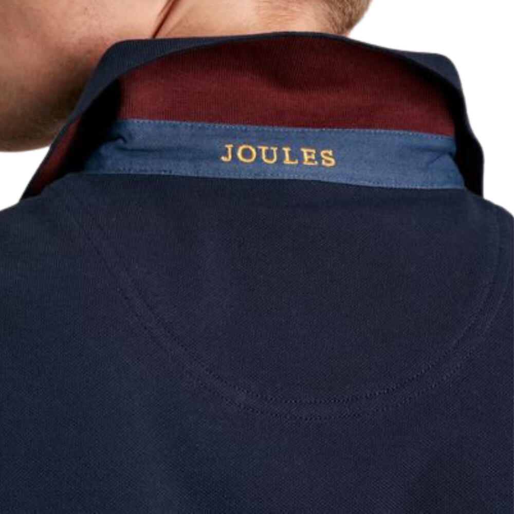 Mens Embellished Polo Shirt French Navy