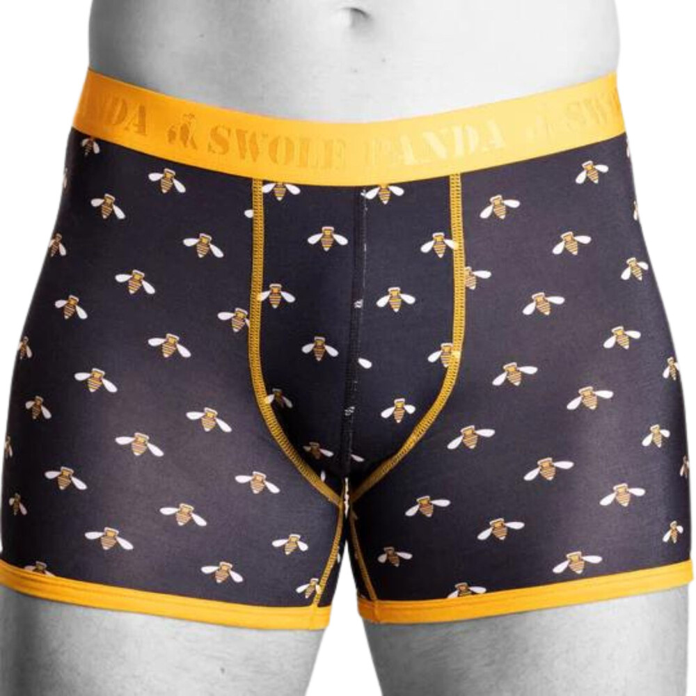 Swole Panda Bumblebee Bamboo Boxers Yellow Band