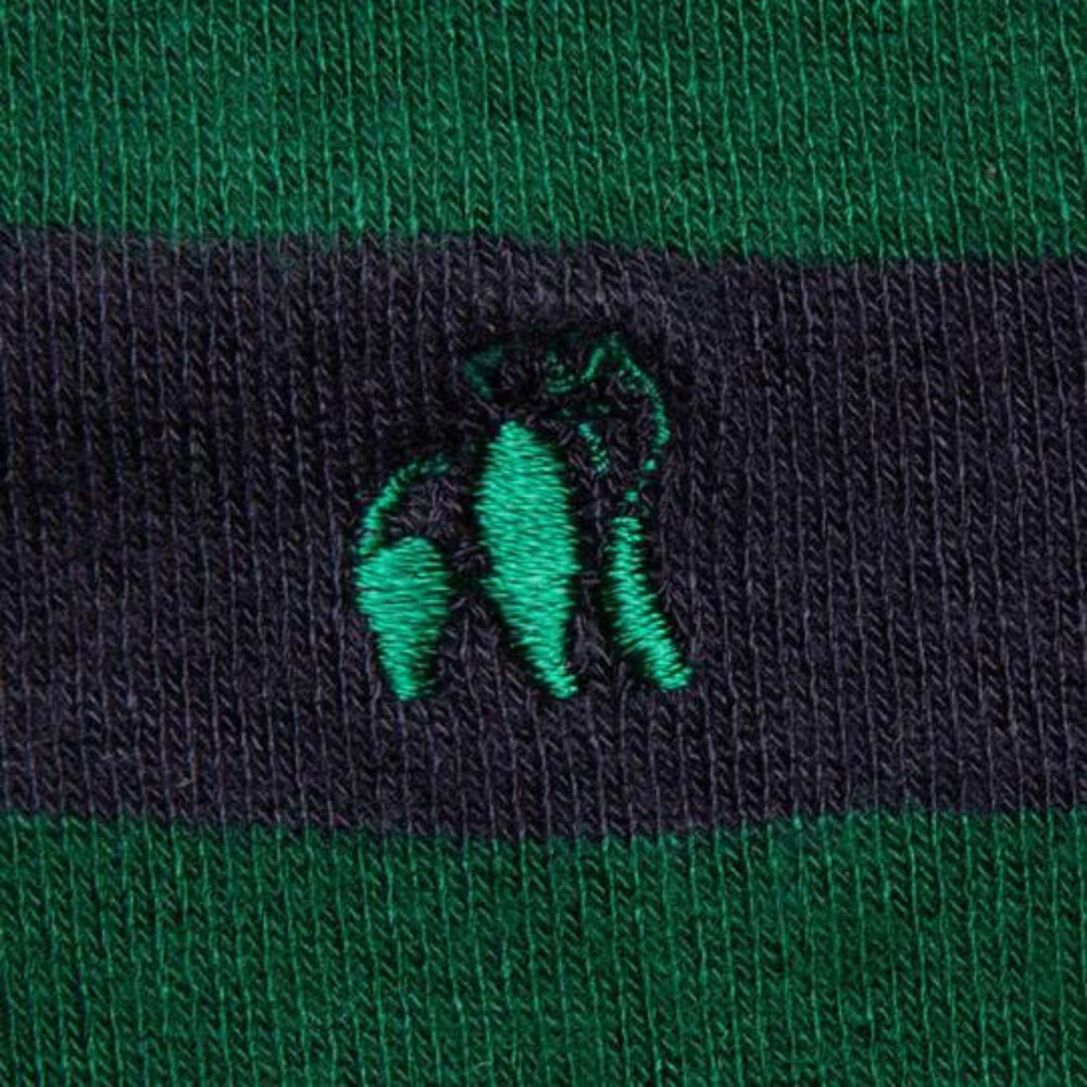 Bamboo Socks Striped Green Navy