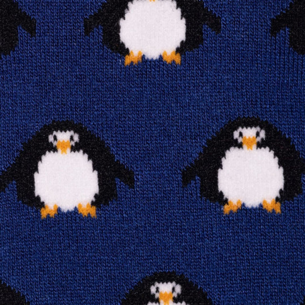 Bamboo Socks Navy Penguin