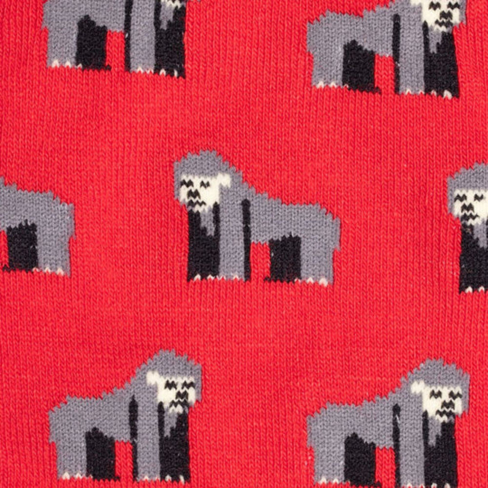 Bamboo Socks Red Gorilla