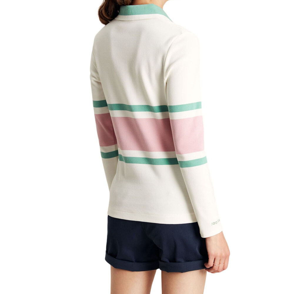Womens Fairfield Rugby Shirt Pink Cream Stripe