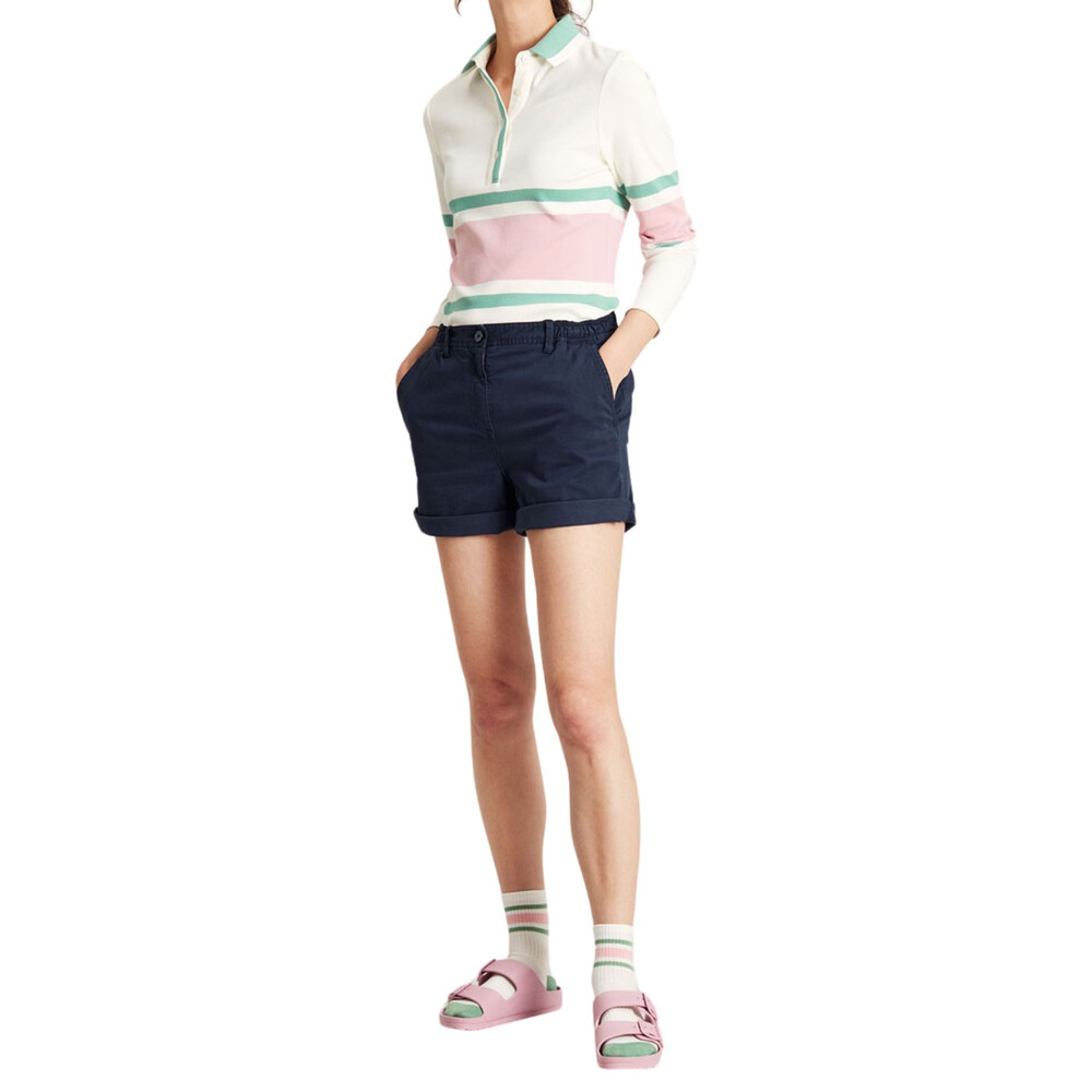 Womens Fairfield Rugby Shirt Pink Cream Stripe