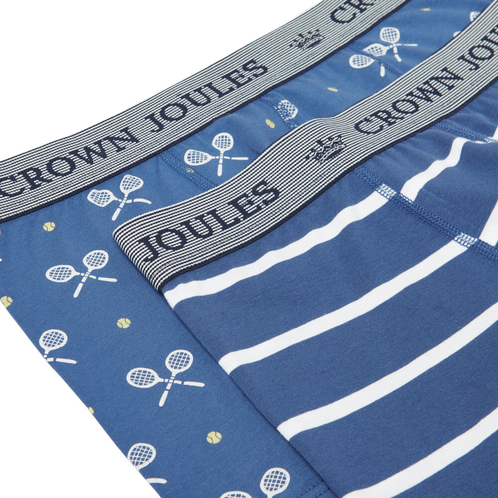 Mens Crown Boxer Shorts Blue Tennis