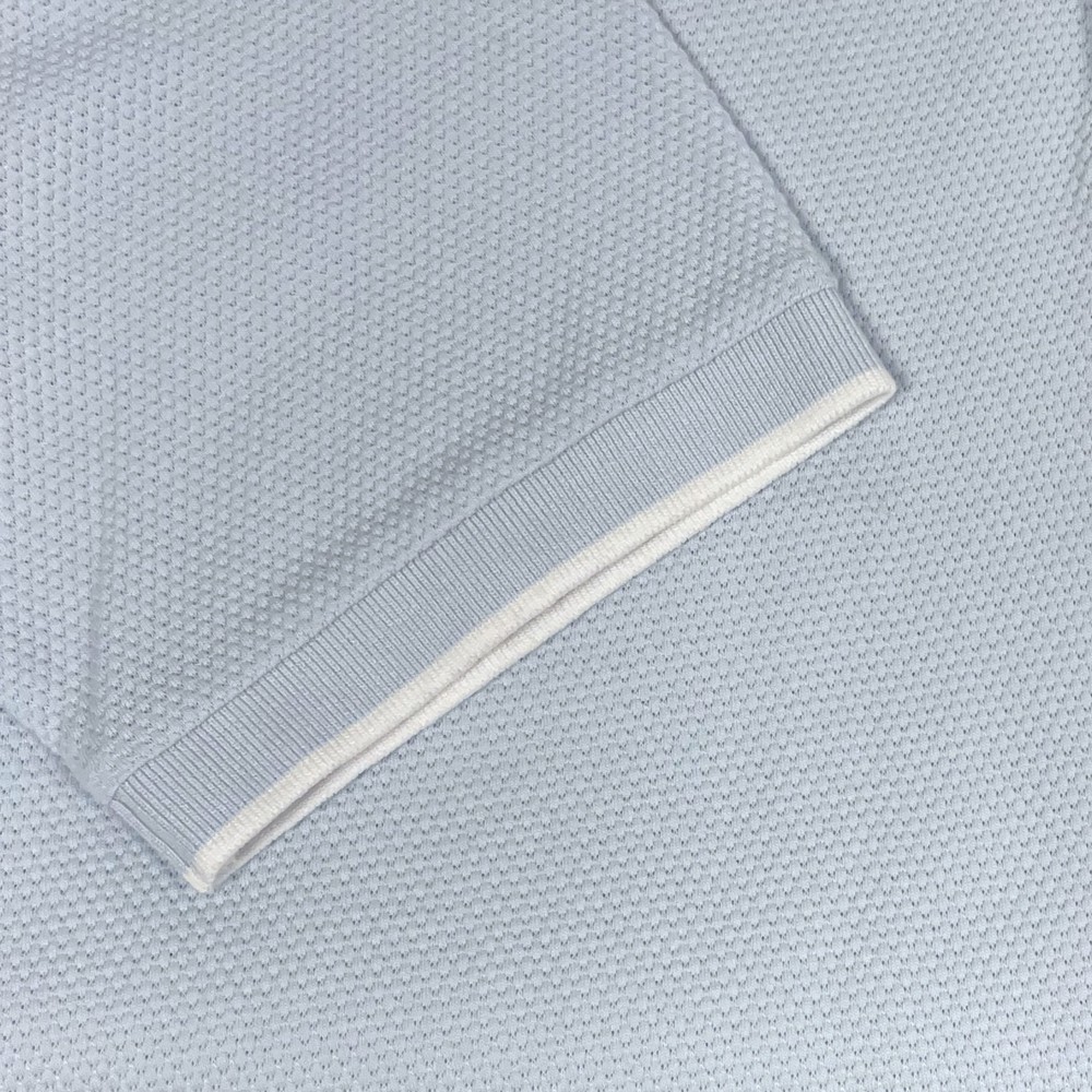 Bubble Short Sleeve Polo Shirt Iceblue