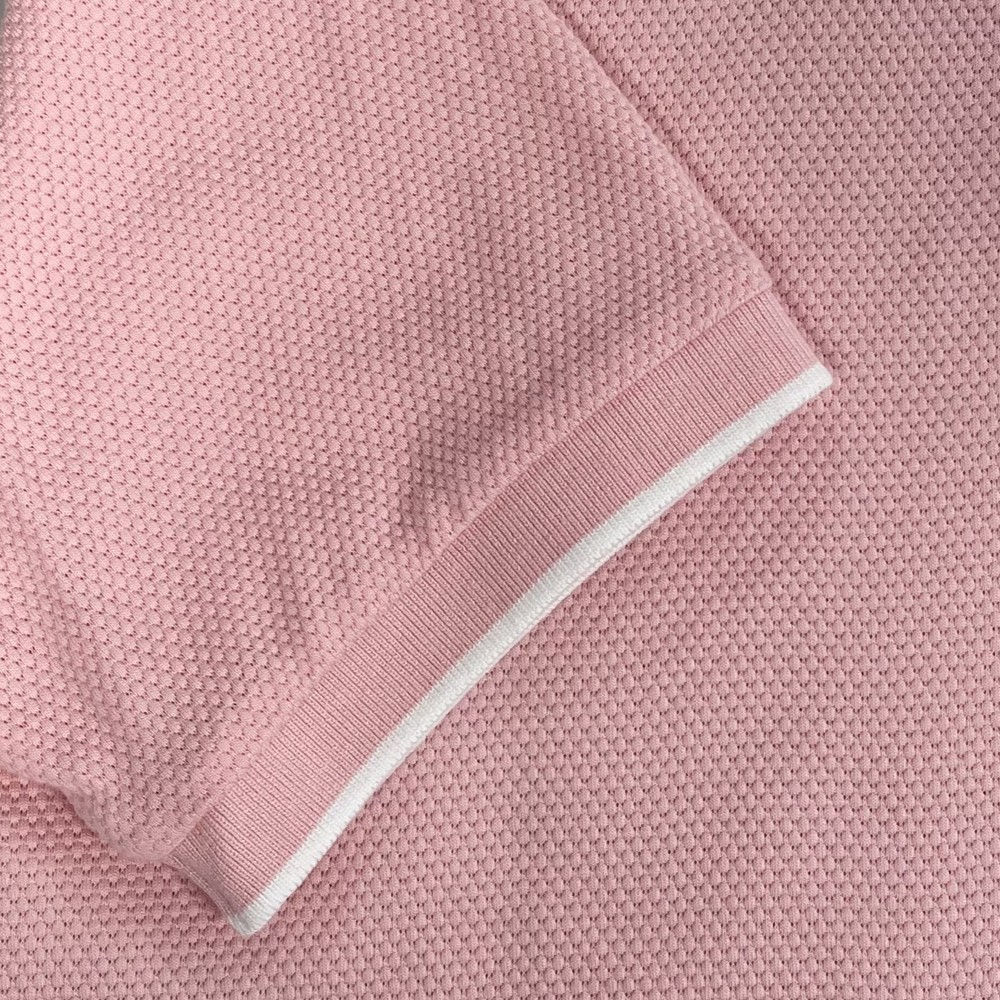 Bubble Short Sleeve Polo Shirt Pink