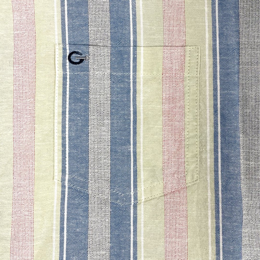 Short Sleeve Stripe Shirt Sage